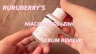 RURUBERRY’S NIACINAMIDE  ZINC SERUM REVIEW  INDIVIDUAL ASSIGNMENT VIDEO [upl. by Blackburn]