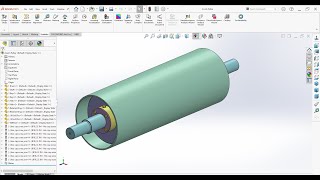 Belt Conveyor Pulley  SolidWorks [upl. by Plank210]