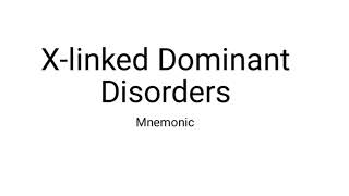 X  Linked Dominant Disorders Mnemonic  YTshorts  MisMedicine [upl. by Norvil847]