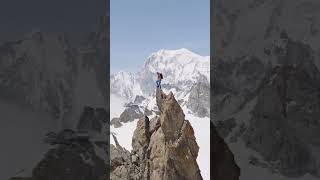 Climbing Ridges amp Needles In Chamonix droneoftheday alpinism mountaineering montblanc gear fyp [upl. by Bindman]