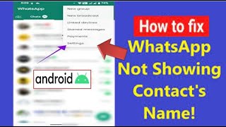 How To Fix WhatsApp Contact Name Not Showing 2024 Contact Name Not Showing in WhatsApp 2024 [upl. by Four]