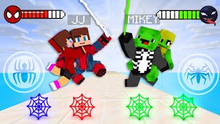 JJ SpiderMan Family vs Mikey Venom Family SuperHero Battle Game  Maizen Minecraft Animation [upl. by Nam]