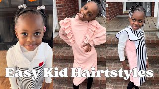 3 Easy Kid Hairstyles  No braids or cornrows [upl. by Jeanne]