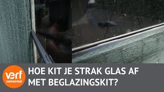 Strak kitten met Beglazingskit  Buitendeur Schilderen 8 [upl. by Nahgaem]