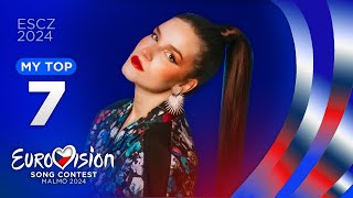 🇨🇿 ESCZ 2024 MY TOP 7 Eurovision Czechia [upl. by Naasar611]