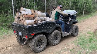 Canam Outlander 6x6 at work [upl. by Einot]