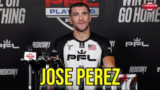 Jose Perez Ecstatic Following Big Show Moment in DC  PFL Playoffs DC [upl. by Aisatsanna116]