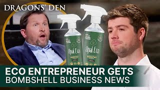 Eco Entrepreneur Receives Sudden Business Altering News  SEASON 19  Dragons Den [upl. by Nihahs449]