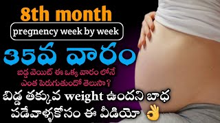 35 weeks pregnantpregnancy week by week35 weeks pregnant baby position8 months pregnant [upl. by Nuajed]