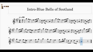 IntroBlue Bells of ScotlandViolin l Metronome 6080100120 BPM Honeyman Tutor l V4 Violin [upl. by Yortal]