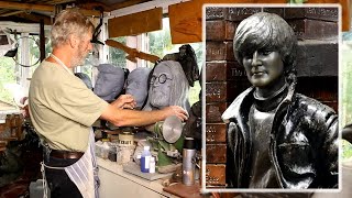 John Lennon Statue  Sculptor David Webster [upl. by Notneuq]