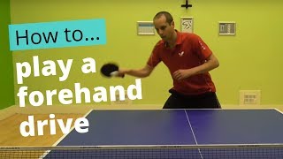 How to play a forehand drive in table tennis [upl. by Eimmis980]