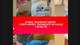 Aferez trombosit nedir Trombositi ne kadar yükseltir hemşire yoğunbakım [upl. by Crelin]