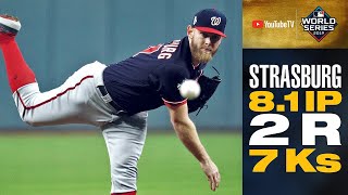 Stephen Strasburg has EPIC Game 6 start 81 IP 7 Ks to extend World Series for Nationals [upl. by Lek583]