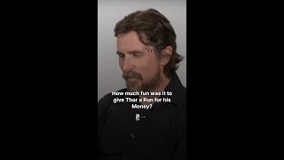 Christian Bale Interview Thor Love And Thunder [upl. by Gerrard]