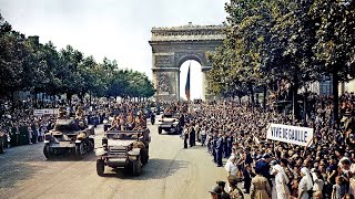 The liberation of France 1944 HD Colorized [upl. by Wanids]