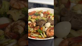 This version of vegetable stir fry with shrimp and chicken liver you must try😋🤤🥰shotrs cooking [upl. by Anavlis]