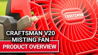 Craftsman V20 Misting Fan Product Overview  Ace Hardware [upl. by Attennot]