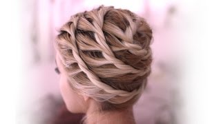 Everyday updo hairstyle for medium long hair tutorial [upl. by Brigida144]