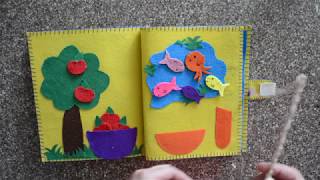 My Quiet Book Fabric Activity Book For Children  Baby Quiet Book Ideas  Felt Book [upl. by Ikuy]