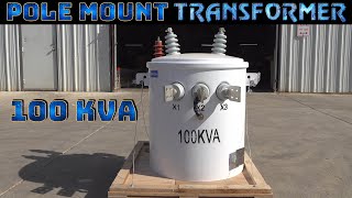 100 KVA Pole Mount Distribution Transformer  796813800Y Grounded Wye Primary 277480V Secondary [upl. by Brande]