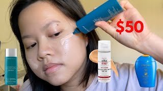 Testing POPULAR and EXPENSIVE Sunscreens  Elta MD Shiseido Colorescience [upl. by Chicoine]