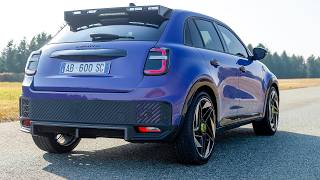 Abarth 600e with Fake Exhaust Sounds Generator [upl. by Auqenaj]