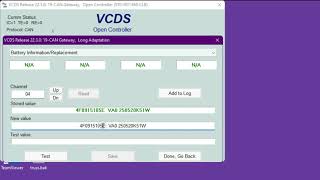 Battery Registration and coding using VCDS [upl. by Collin]