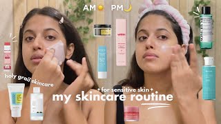 my honest skincare routine🎀⭐️ morning and night skincare for glowy  glass skin☀️🌙🩷 [upl. by Attenahs]