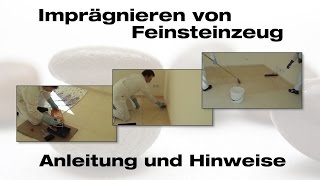 Feinsteinzeug imprägnieren  Anleitung [upl. by Pollux]