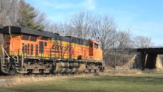 BNSF 5749 Leads a Freight Galesburg IL 122023 [upl. by Winter852]