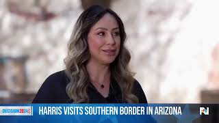 Harris makes first trip to U S southern border in three years [upl. by Nillek]