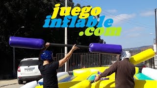 juego inflable gladiador [upl. by Htennek]