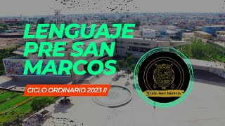 Lenguaje Semana 11  Pre San Marcos 2023 II Nuevo Ciclo📚🖥️ [upl. by Airotcivairam589]