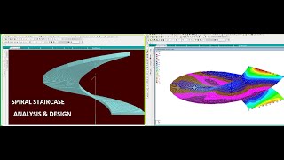 ANALYSIS amp DESIGN OF SPIRAL STAIRCASE BY STAAD [upl. by Aynot]