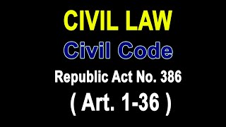 Audio Codal Civil Code of the Philippines audio codal lawschoolphilippines law civilcode [upl. by Attenor]