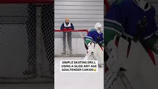 Simple skating drill any goalie can do😅 hockey [upl. by Assilanna593]