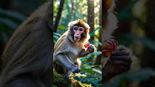 The day the animal keepers returned to the deep forest with the monkeys monkey shorts cute video [upl. by Goth546]