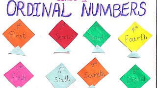 Ordinal Numbers Maths Project Work [upl. by Atteuqnas212]