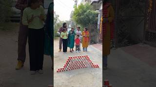 Glass Tower Challenge me Dadi fail ho Gayi 😄🤪 shorts funny comedy familychallenge funnyshorts [upl. by Renferd]