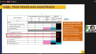 Perhitungan TKDN pada Pekerjaan Konstruksi [upl. by Phillie351]