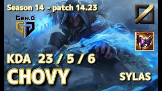 【KRサーバーM1】GenG Chovy サイラスSylas VS アーリAhri MID  Patch1423 KR Ranked【LoL】 [upl. by Fiedler575]