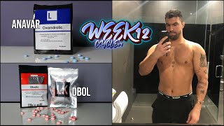 WEEK 12 TEST  DBOLDIANABOL CYCLE GAIN RESULTS DBOL VS ANAVAR [upl. by Haliehs]