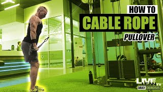 How To Do A STANDING CABLE ROPE PULLOVER  Exercise Demonstration Video and Guide [upl. by Cyrie613]