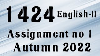 AIOU Code 1424 Solved Assignment No1 Autumn 2022 aiou aiousolveassignments [upl. by Lenka]