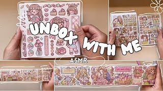 Unboxing Kawaii Journal Stickers  IMMERSIVE ASMR ✨ [upl. by Annayt370]