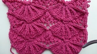 Knit with eliZZZa  Knitting Stitch quotBears Pawsquot  Video 01  Lace Stitch [upl. by Rahcir679]