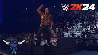 The Rock Final Boss Entrance  WWE 2K24  4k [upl. by Olodort]