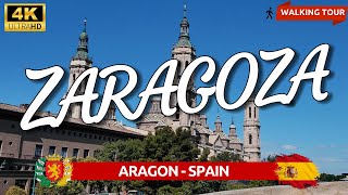 ZARAGOZA Historic Center 🇪🇸 4K WALKING TOUR🚶‍♂️☀️ ARAGON SPAIN ☀️ The city of Cierzo [upl. by Zaller155]