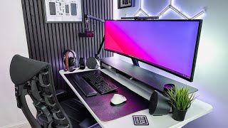 The MUST HAVE Desk Setup UPGRADES  2024 Desk Setup Tour [upl. by Aneekan660]